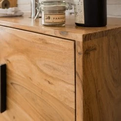 Ars manufacti Meuble sous lavabo Woodson - Acacia massif / Métal - Acacia Marron clair -Meubles de salle de bain Soldes 2022 1000361883 220624 040 DETAILS P000000001000361883