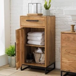 Ars manufacti Meuble bas Woodston - Acacia massif / Métal - Acacia Marron clair -Meubles de salle de bain Soldes 2022 1000361885 220624 021 MOOD DETAILS P000000001000361885 mood