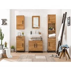 Ars manufacti Meuble bas Woodston - Acacia massif / Métal - Acacia Marron clair -Meubles de salle de bain Soldes 2022 1000361885 220624 022 MOOD DETAILS P000000001000361885 mood