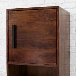 Ars manufacti Colonne de salle de bain Woodston - Acacia massif / Métal - Acacia brun -Meubles de salle de bain Soldes 2022 1000361889 220624 035 DETAILS P000000001000361889