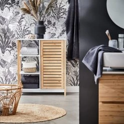 Butlers Placard de salle de bain MODERN TIMES - Bambou - Naturel / Blanc -Meubles de salle de bain Soldes 2022 1000365682 220728 021 MOOD DETAILS P000000001000365682 mood