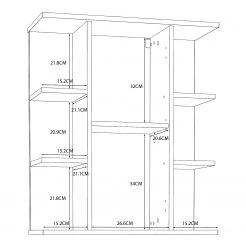 Loftscape Armoire de toilette Kavala - Sans éclairage - Blanc -Meubles de salle de bain Soldes 2022 1000366560 220824 501 SKETCH DETAILS P000000001000366560 sketch