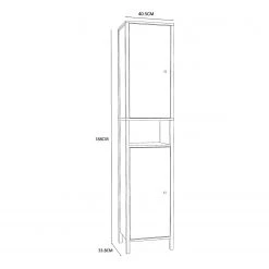 Loftscape Meuble haut Kavala - Blanc -Meubles de salle de bain Soldes 2022 1000366561 220824 500 SKETCH DETAILS P000000001000366561 sketch