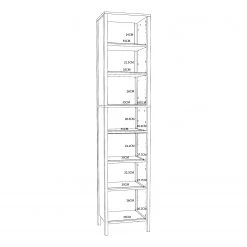 Loftscape Meuble haut Kavala - Blanc -Meubles de salle de bain Soldes 2022 1000366561 220824 501 SKETCH DETAILS P000000001000366561 sketch