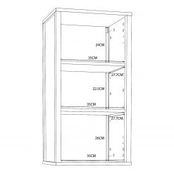 Loftscape Armoire suspendue Kavala - Blanc -Meubles de salle de bain Soldes 2022 1000366564 220824 501 SKETCH DETAILS P000000001000366564 sketch