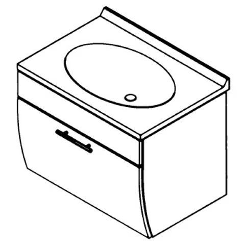 Posseik Elément lavaboTara - Imitation noyer - Blanc 11 Posseik Elément lavaboTara - Imitation noyer - Blanc – Image 9