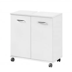 Schildmeyer Ensemble pour salle de bain Negril - 4 éléments - Blanc mat -Meubles de salle de bain Soldes 2022 badezimmer set negril 4 teilig mattweiss 3351309