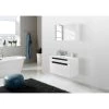 Giessbach Salle de bain Laris II - 3 éléments - Blanc brillant / Anthracite brillant -Meubles de salle de bain Soldes 2022 badezimmerset laris ii 3 teilig hochglanz weiss hochglanz anthrazit 2826050