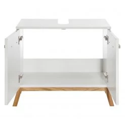 Schildmeyer Ensemble de salle de bain Venlo (2 ‚l‚me - Blanc brillant / Chêne -Meubles de salle de bain Soldes 2022 badset venlo hochglanz weiss eiche 4927948