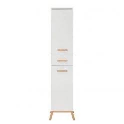 Schildmeyer Ensemble de salle de bain Venlo (2 ‚l‚me - Blanc brillant / Chêne -Meubles de salle de bain Soldes 2022 badset venlo hochglanz weiss eiche 4927960