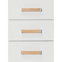 Schildmeyer Ensemble de salle de bain Venlo (2 ‚l‚me - Blanc brillant / Chêne -Meubles de salle de bain Soldes 2022 badset venlo hochglanz weiss eiche 4927964