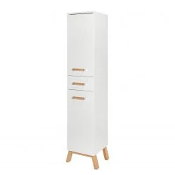 Schildmeyer Ensemble de salle de bain Venlo (2 ‚l‚me - Blanc brillant / Chêne -Meubles de salle de bain Soldes 2022 badset venlo hochglanz weiss eiche 4927968