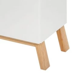 Schildmeyer Ensemble de salle de bain Venlo (2 ‚l‚me - Blanc brillant / Chêne -Meubles de salle de bain Soldes 2022 badset venlo hochglanz weiss eiche 4927972