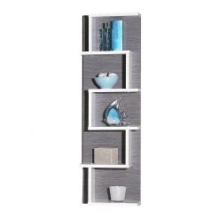 Schildmeyer Etagère suspendue Zürich - Blanc nacré / Imitation frêne gris