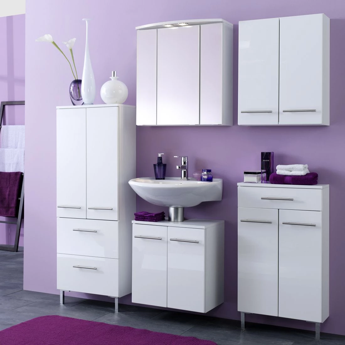 Giessbach Meuble haut Kopenhagen - Blanc brillant - Largeur : 50 cm 4 Giessbach Meuble haut Kopenhagen - Blanc brillant - Largeur : 50 cm – Image 2