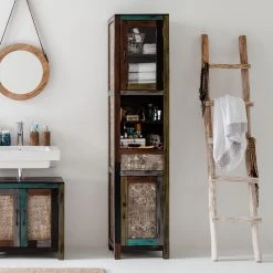 Wolf-Möbel Armoire colonne Goa - Multicolore -Meubles de salle de bain Soldes 2022 hochschrank goa mehrfarbig 4445972