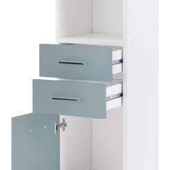 Schildmeyer Armoire Lumo - Blanc / Bleu colombe 16 Schildmeyer Armoire Lumo - Blanc / Bleu colombe -Meubles de salle de bain Soldes 2022 hochschrank lumo weiss taubenblau 4482372