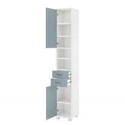 Schildmeyer Armoire Lumo - Blanc / Bleu colombe 14 Schildmeyer Armoire Lumo - Blanc / Bleu colombe -Meubles de salle de bain Soldes 2022 hochschrank lumo weiss taubenblau 4482388