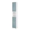 Schildmeyer Armoire Lumo - Blanc / Bleu colombe -Meubles de salle de bain Soldes 2022 hochschrank lumo weiss taubenblau 4482396