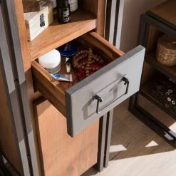 Ars manufacti Armoire haute Manchester - Partiellement en acacia massif / Métal -Meubles de salle de bain Soldes 2022 hochschrank manchester akazie teilmassiv metall 4915684