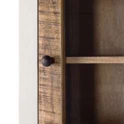 Maison Belfort Armoire haute Newhaven - Manguier partiellement massif - Manguier / Blanc -Meubles de salle de bain Soldes 2022 hochschrank newhaven mango teilmassiv mango weiss 5041980