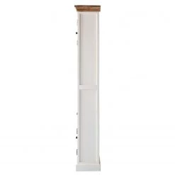Maison Belfort Armoire haute Newhaven - Manguier partiellement massif - Manguier / Blanc -Meubles de salle de bain Soldes 2022 hochschrank newhaven mango teilmassiv mango weiss 5042004