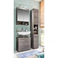 Trendteam Colonne de salle de bain Runner - Argent cendré -Meubles de salle de bain Soldes 2022 hochschrank runner by trendteam rauchsilber 5089200