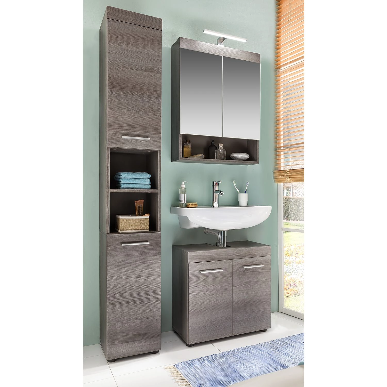 Trendteam Armoire de toilette Runner - Argent cendré 8 Trendteam Armoire de toilette Runner - Argent cendré – Image 6