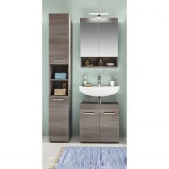 Trendteam Colonne de salle de bain Runner - Argent cendré -Meubles de salle de bain Soldes 2022 hochschrank runner by trendteam rauchsilber 5089208