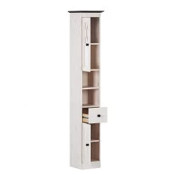 Maison Belfort Armoire colonne Senna I - Pin massif - Blanc / Havane 17 Maison Belfort Armoire colonne Senna I - Pin massif - Blanc / Havane -Meubles de salle de bain Soldes 2022 hochschrank senna i kiefer massiv weiss havanna 299394