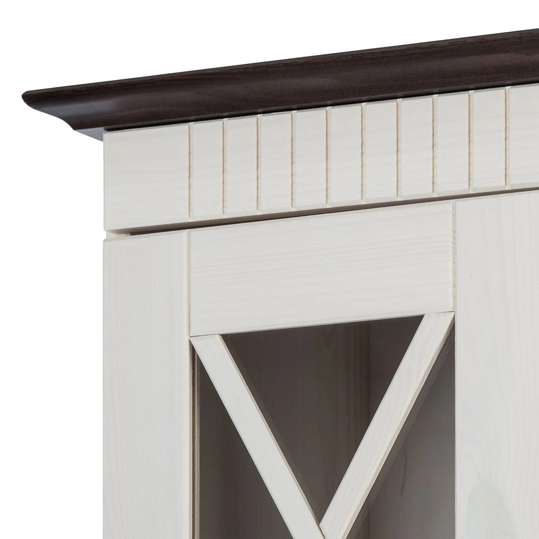 Maison Belfort Armoire haute Senna I - Pin massif - Blanc / Havanna 8 Maison Belfort Armoire haute Senna I - Pin massif - Blanc / Havanna – Image 6
