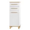 Giessbach Armoire midi Bjerka - Blanc / Imitation chêne clair -Meubles de salle de bain Soldes 2022 midischrank bjerka weiss eiche riviera hell dekor 4438984