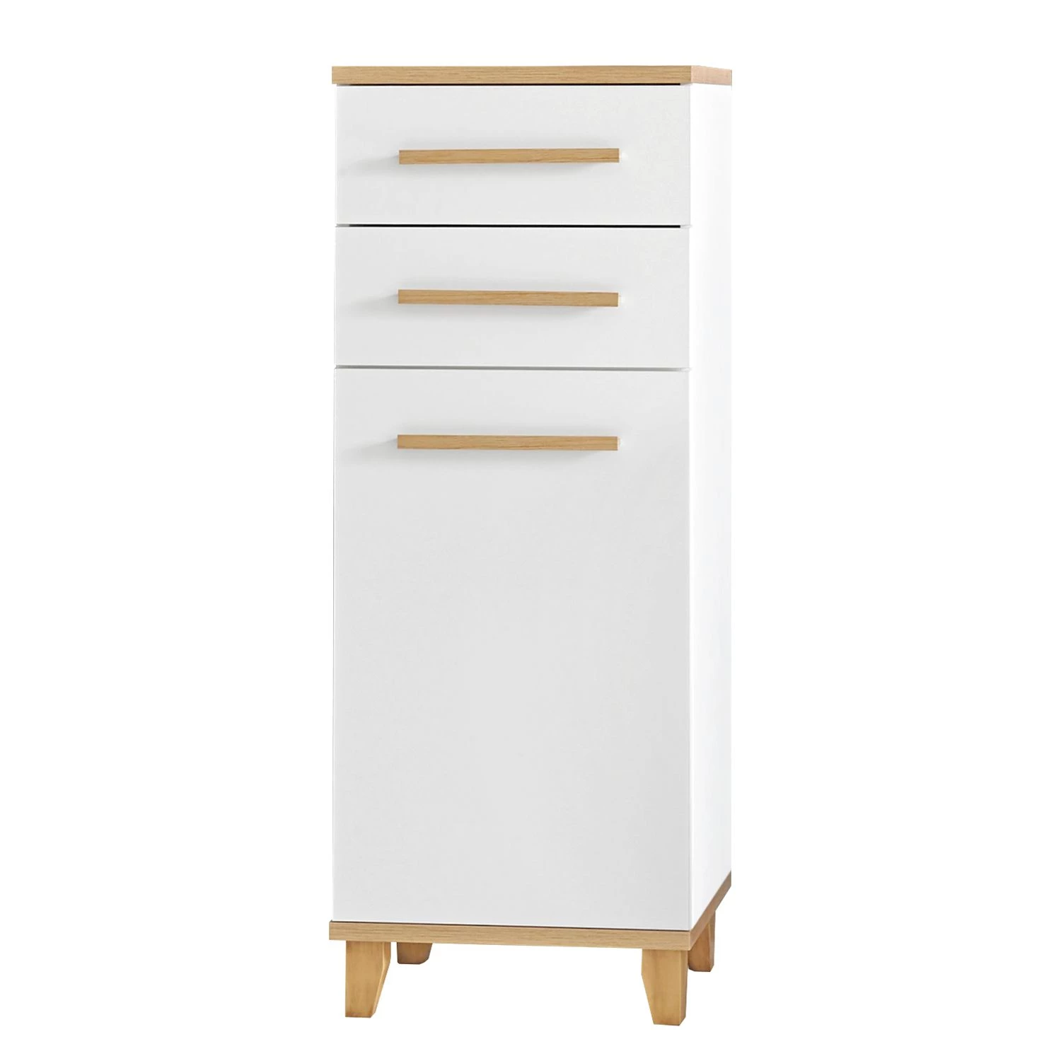 Giessbach Armoire midi Bjerka - Blanc / Imitation chêne clair 3 Giessbach Armoire midi Bjerka - Blanc / Imitation chêne clair