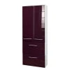 Giessbach Armoire midi Rosary II - Aubergine brillant / Blanc -Meubles de salle de bain Soldes 2022 midischrank rosary ii hochglanz aubergine weiss 341061