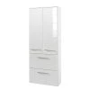 Giessbach Armoire midi Rosary II - Blanc brillant / Blanc -Meubles de salle de bain Soldes 2022 midischrank rosary ii hochglanz weiss weiss 341057
