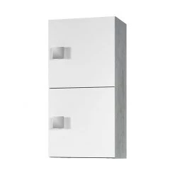 Schildmeyer Placard suspendu Genf - Blanc brillant / Gris 2 portes