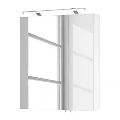 Schildmeyer Armoire miroir Dusty II (avec éclairage) - Blan