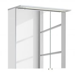Schildmeyer Armoire à miroir Genf II - Avec éclairage - Blanc brillant