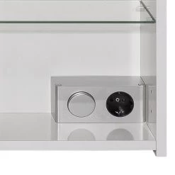 Schildmeyer Armoire à miroir Genf III avec éclairage - Blanc brillant -Meubles de salle de bain Soldes 2022 spiegelschrank genf iii inkl beleuchtung hochglanz weiss 4146964