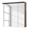 Schildmeyer Armoire à miroir Milan (avec éclairage) - Imitation chêne du Panama - Largeur : 70 cm -Meubles de salle de bain Soldes 2022 spiegelschrank profil eiche panama dekor 70 cm 4379732