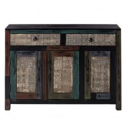 Wolf-Möbel Armoire basse Goa - Acacia massif - Multicolore -Meubles de salle de bain Soldes 2022 unterschrank goa akazie massiv mehrfarbig 4847172