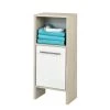 Pelipal Armoire basse Quickset 350 - Imitation pin clair / Blanc -Meubles de salle de bain Soldes 2022 unterschrank jan pinie hell dekor hochglanz weiss 4180404