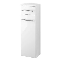 Giessbach Meuble bas Kopenhagen - Blanc brillant / Blanc - Blanc brillant - Largeur : 25 cm