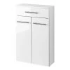 Giessbach Meuble bas Kopenhagen - Blanc brillant / Blanc - Blanc brillant - Largeur : 50 cm -Meubles de salle de bain Soldes 2022 unterschrank kopenhagen hochglanz weiss 50 cm 4471532