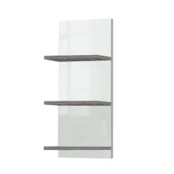 Schildmeyer Etagère murale Granby - 3 étages - Blanc / Imitation frêne clair