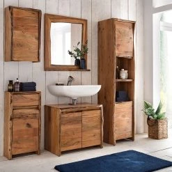 Ars Natura Armoire suspendue Ashby - Acacia massif -Meubles de salle de bain Soldes 2022 waschbeckenunterschrank ashby akazie massiv 4618744 1