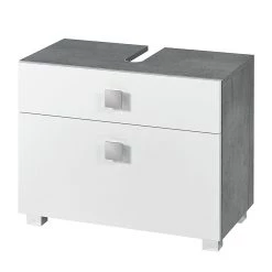 Schildmeyer Meuble sous vasque Genf - Blanc brillant / Gris