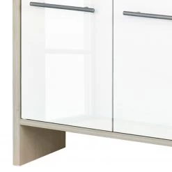 Pelipal Meuble sous-vasque Quickset 350 - Imitation pin clair / Blanc -Meubles de salle de bain Soldes 2022 waschbeckenunterschrank jan pinie hell dekor hochglanz weiss 4180428