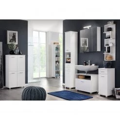 Schildmeyer Armoire basse Lumo - Blanc -Meubles de salle de bain Soldes 2022 waschbeckenunterschrank lumo i 4482092