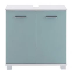 Schildmeyer Meuble sous vasque Lumo I - Blanc / Bleu colombe -Meubles de salle de bain Soldes 2022 waschbeckenunterschrank lumo i 4482168